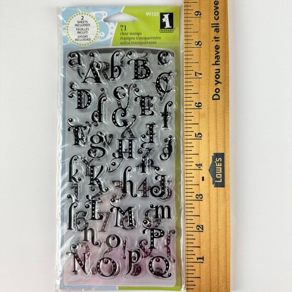 Clear Acrylic Alphabet Stamps Set By Inkadinkado 99107 Polka Dots - Picture 1 of 1